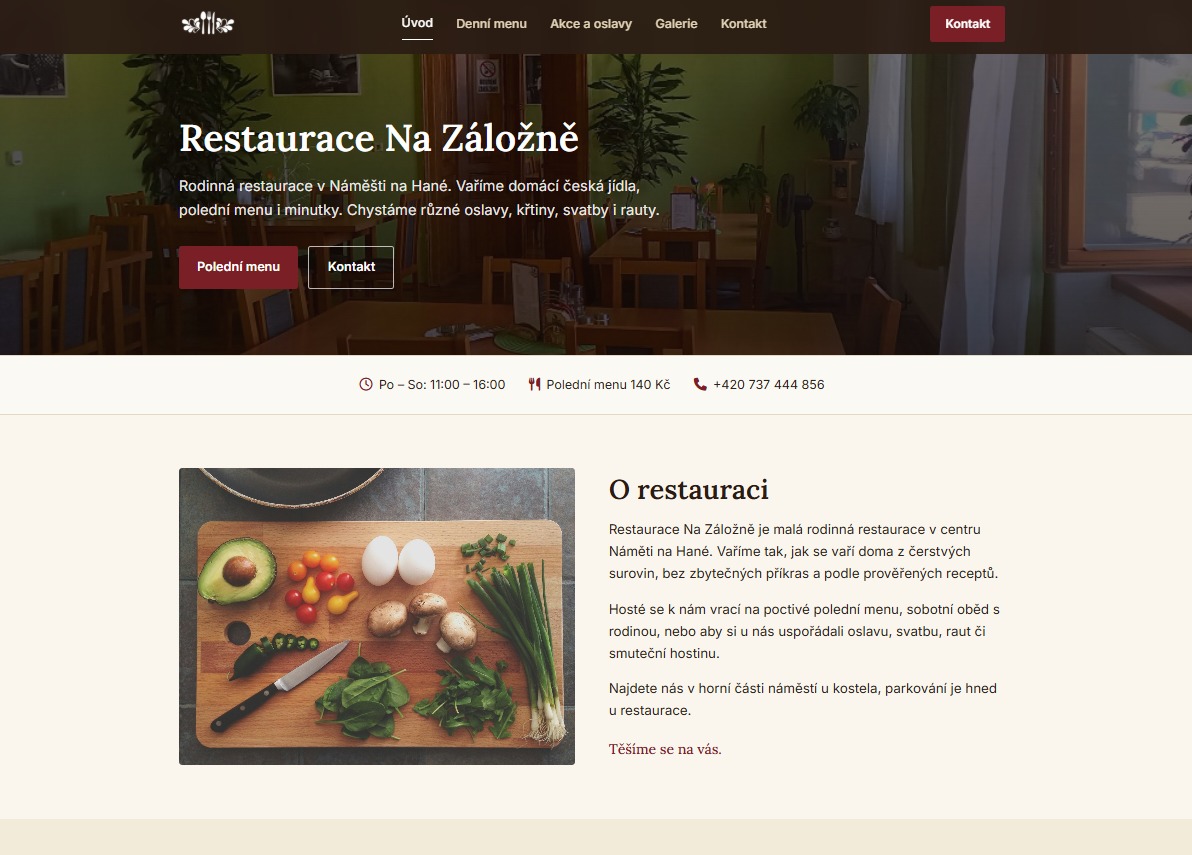 Restaurace na záložně